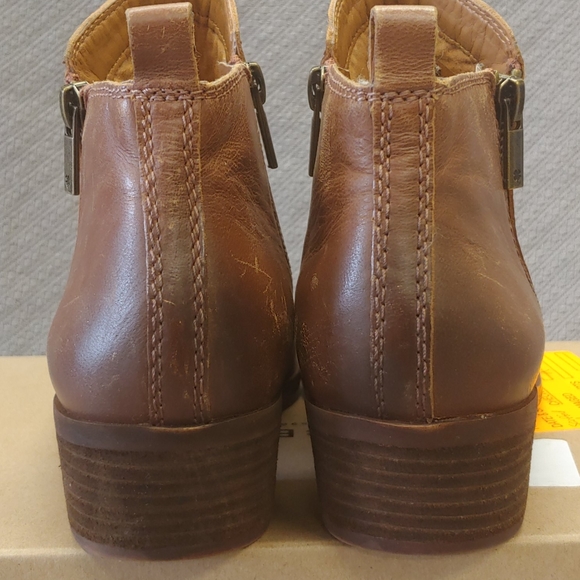 Lucky Brand Basel leather Bootie Toffee-10 - Picture 7 of 16